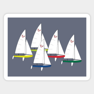 International 505 Sailboats Racing Magnet